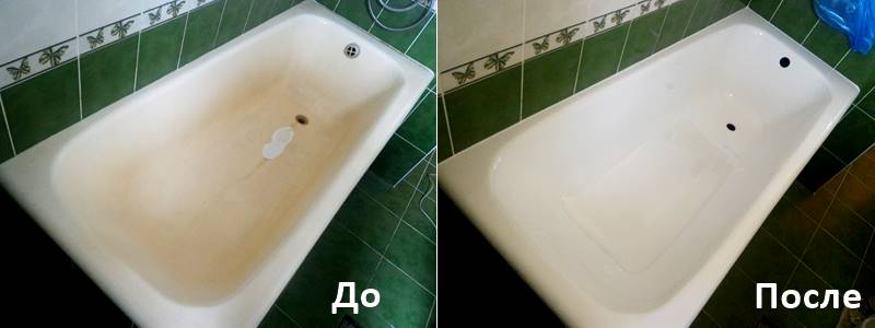 Реставрація ванни фото До та Після